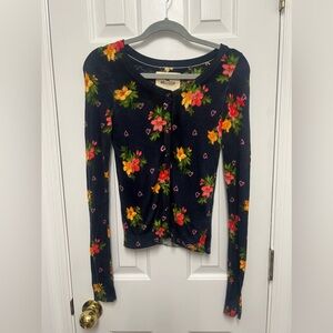 Y2K Small Hollister Floral Cardigan
